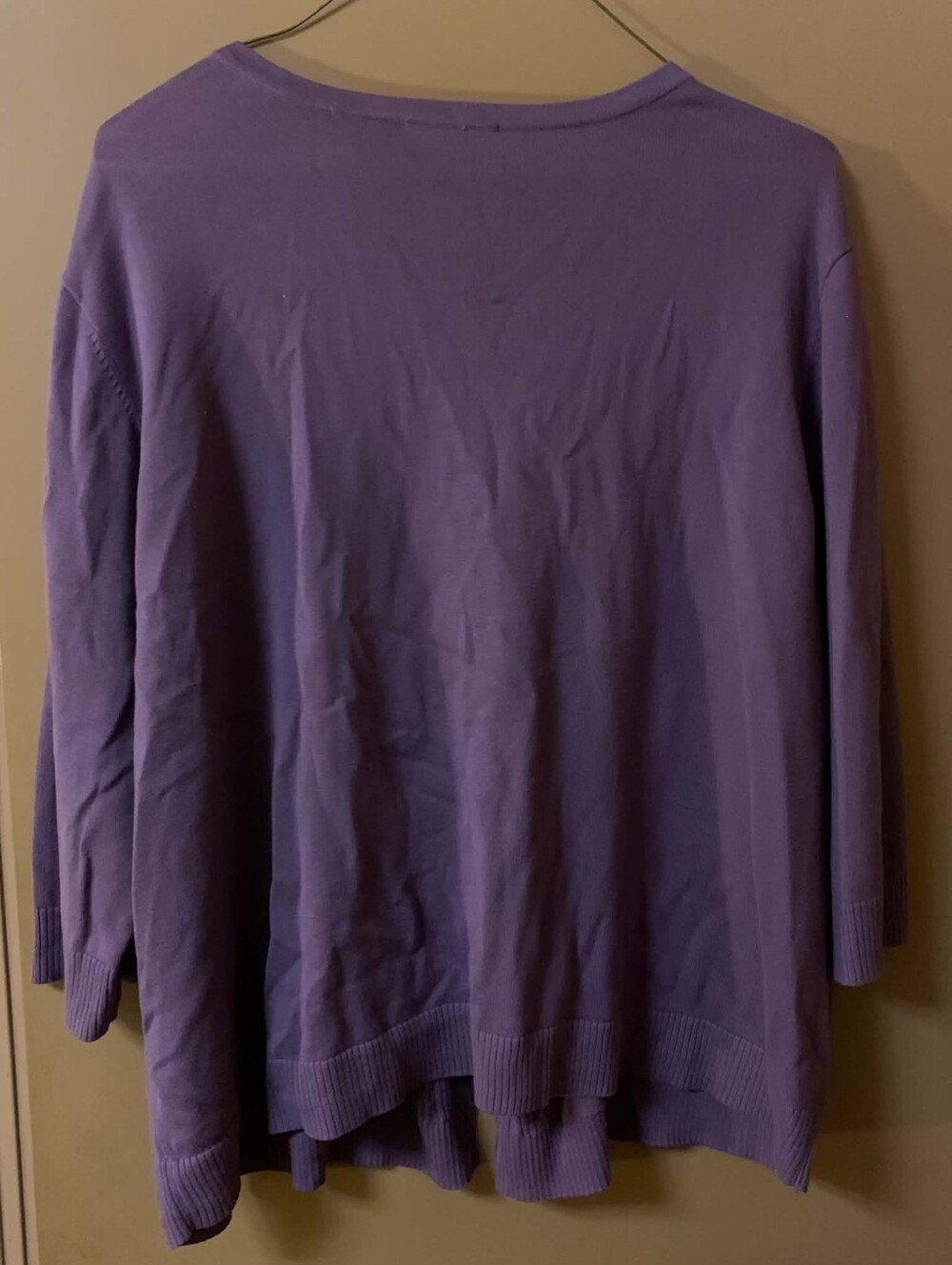 CJ Banks Purple Button-Front Cardigan - Picture 3 of 3